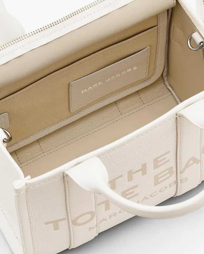 Marc Jacobs The Tote Bag The Leather Small Tote Bag Cottonsilver 8211 Women