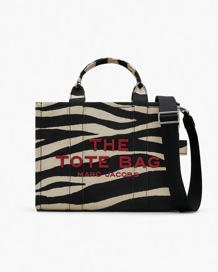 Marc Jacobs The Tote Bag The Zebra Canvas Medium Tote Bag Blackwhite 8211 Women
