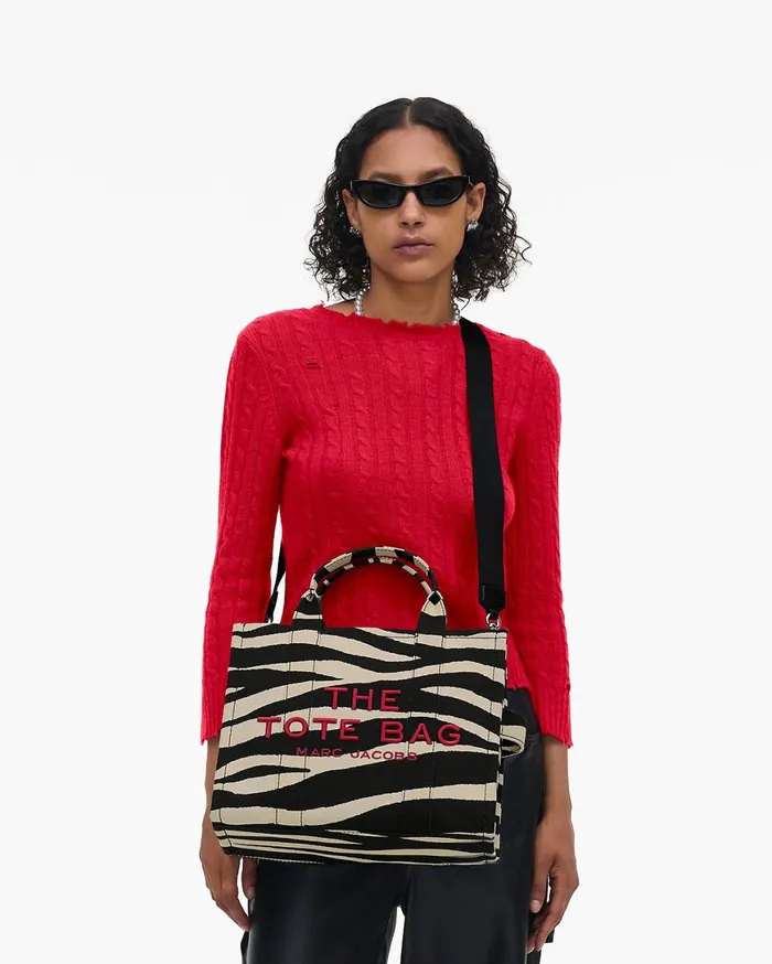 Marc Jacobs The Tote Bag The Zebra Canvas Medium Tote Bag Blackwhite 8211 Women