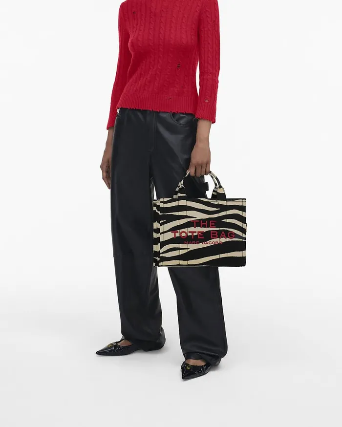 Marc Jacobs The Tote Bag The Zebra Canvas Medium Tote Bag Blackwhite 8211 Women