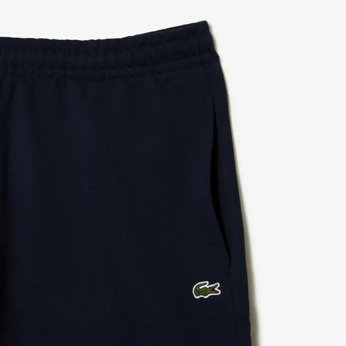 Matching Sets Men Lacoste Mens Unbrushed Cotton Fleece Shorts Navy Blue 166