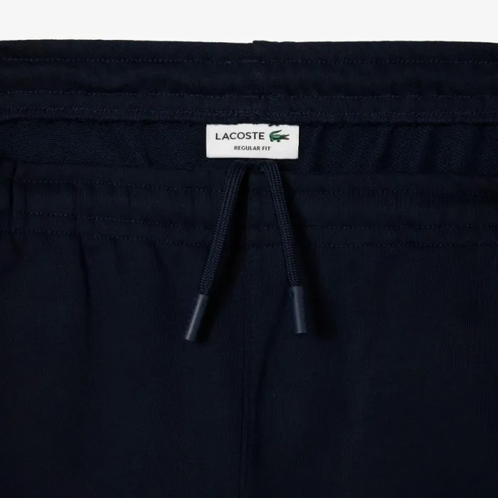 Matching Sets Men Lacoste Mens Unbrushed Cotton Fleece Shorts Navy Blue 166