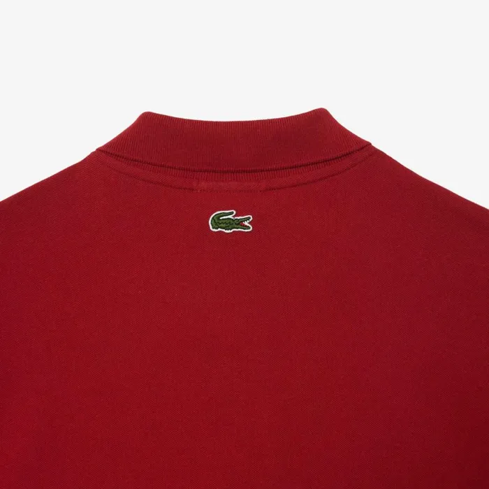 Matching Sets Men Lacoste Unisex Signature Print Stretch Piqu Polo Bordeaux Ixx