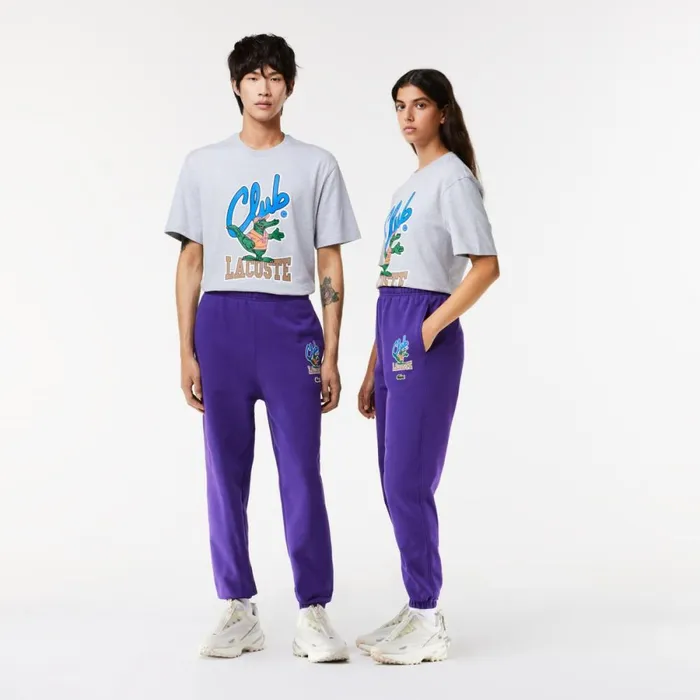 Matching Sets MenWomen Lacoste Unisex Iconic Print Sweatpants Acai Purple Sni Matching Sets MenWomen Lacoste Unisex Iconic Print Sweatpants Acai Purple Sni