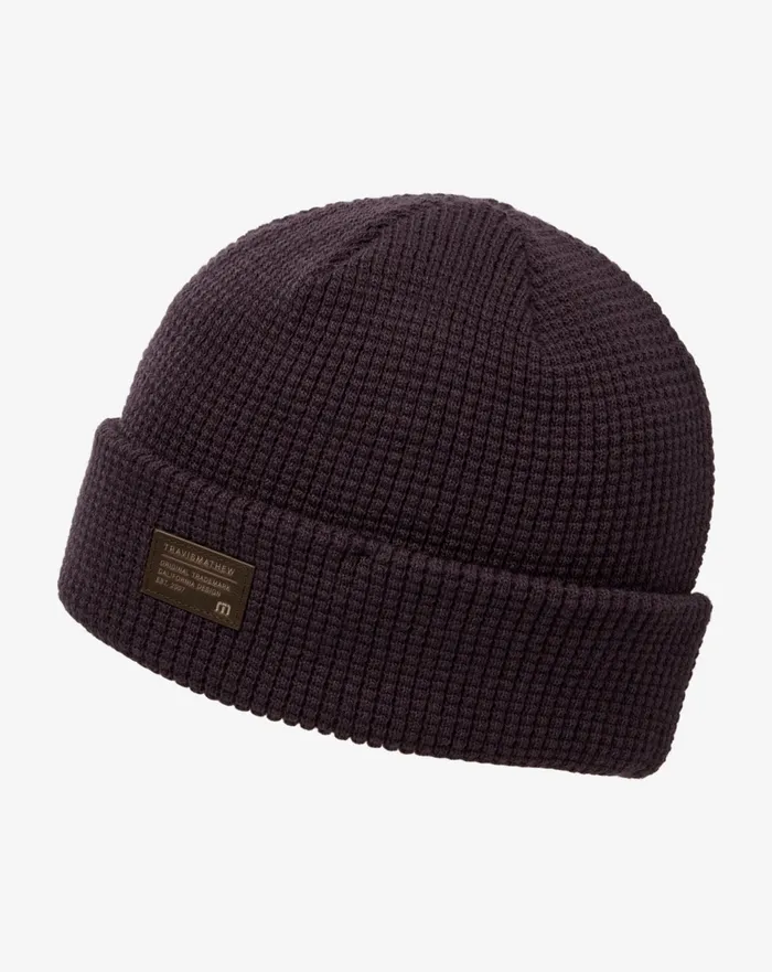 Men Beanies TravisMathew CLOUD WAFFLE BEANIE Plum