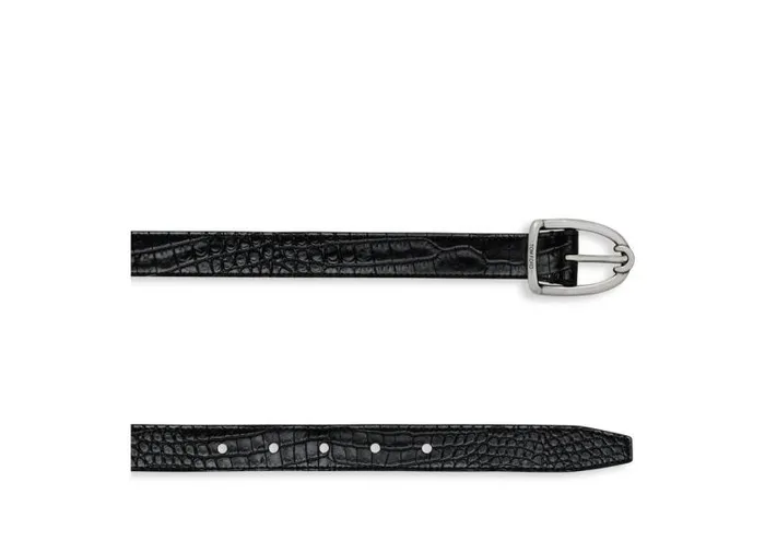 Men Belts Tom Ford Printed Alligator Angled Buckle Belt Black Men Belts Tom Ford Printed Alligator Angled Buckle Belt Black