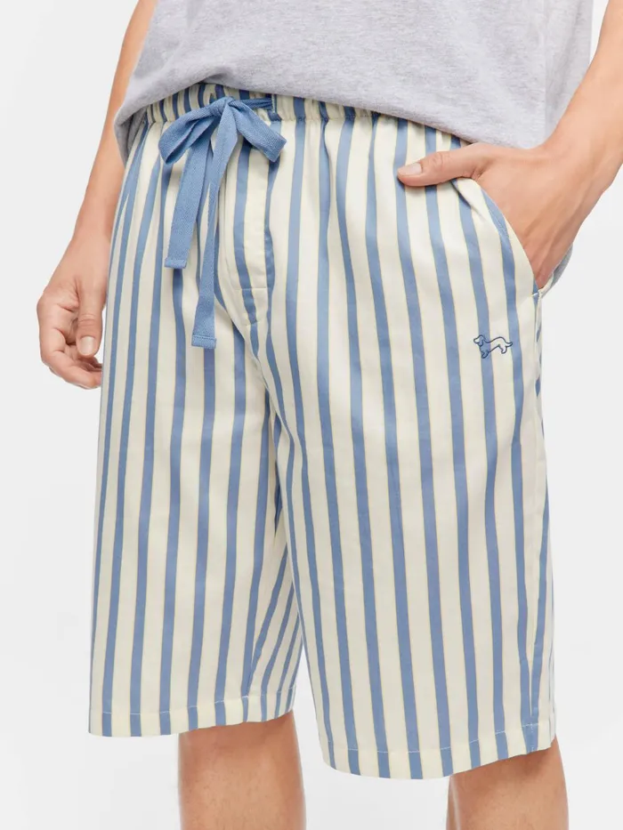Men Blue Stripe Sleep Short Multi Peter Alexander Shorts