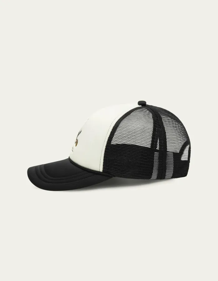 Men Bruno Foam Trucker Cap 8211 BlackLight Ivory Les Deux CapsHats