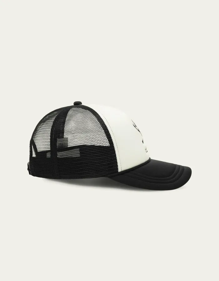 Men Bruno Foam Trucker Cap 8211 BlackLight Ivory Les Deux CapsHats