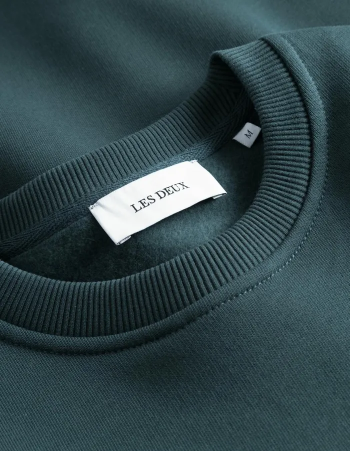 Men Camden Sweatshirt 8211 Pine GreenIvory Les Deux HoodiesSweatshirts
