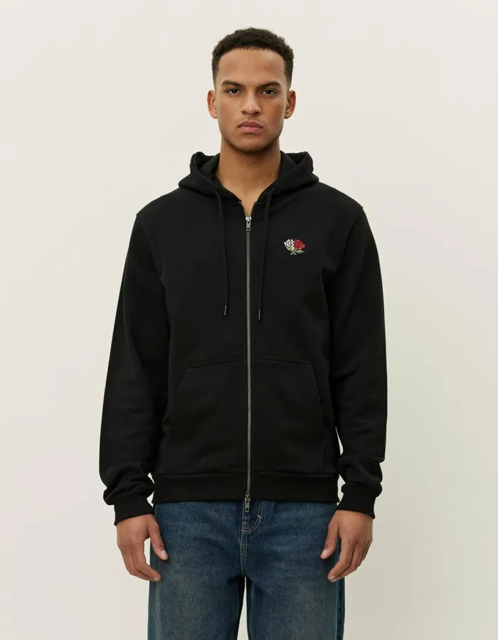Men Clyde Zipper Hoodie 8211 BlackBlack Les Deux HoodiesSweatshirts