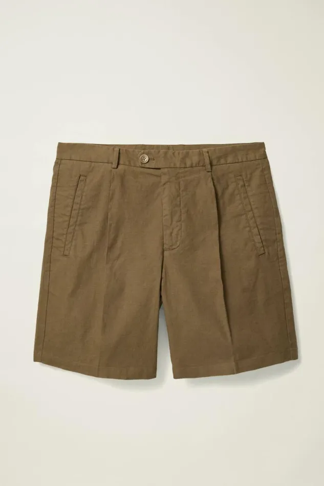 Men Coastal Linen Short Espresso Brown Bonobos Seasonal Pants