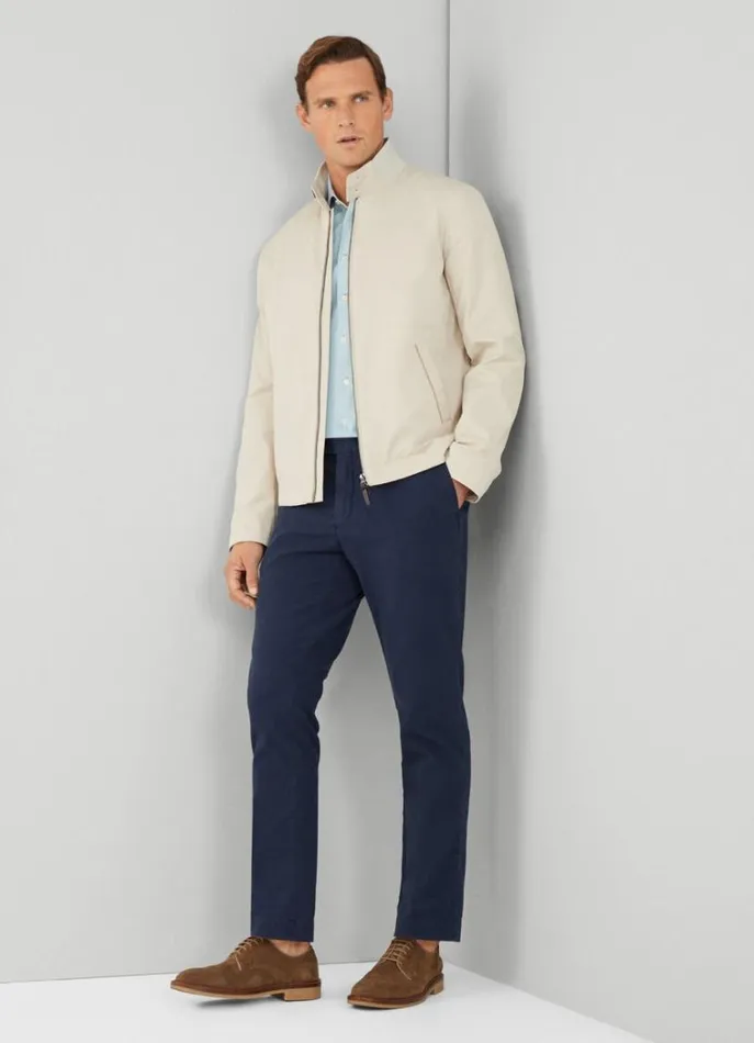 Men Coats and Jackets Hackett London Harrington Jacket Beige