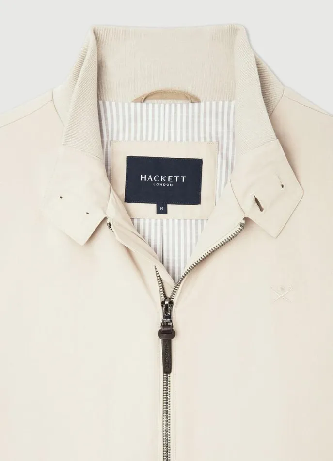 Men Coats and Jackets Hackett London Harrington Jacket Beige
