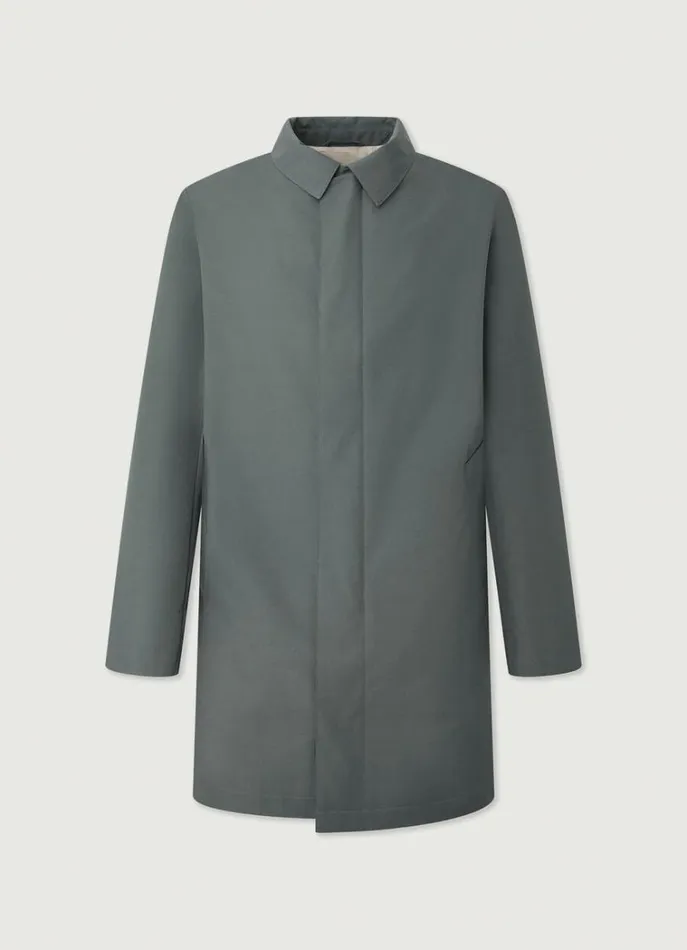 Men Coats and Jackets Hackett London WaterResistant Mac Khaki
