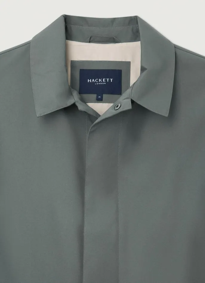 Men Coats and Jackets Hackett London WaterResistant Mac Khaki
