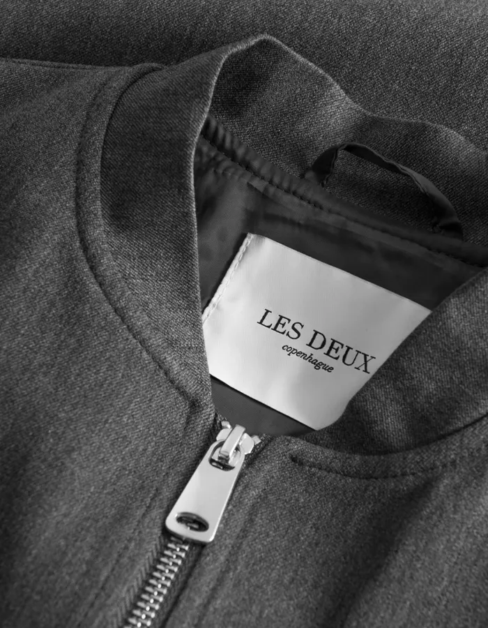 Men Como Bomber Jacket 8211 Grey Melange Les Deux JacketsCoats