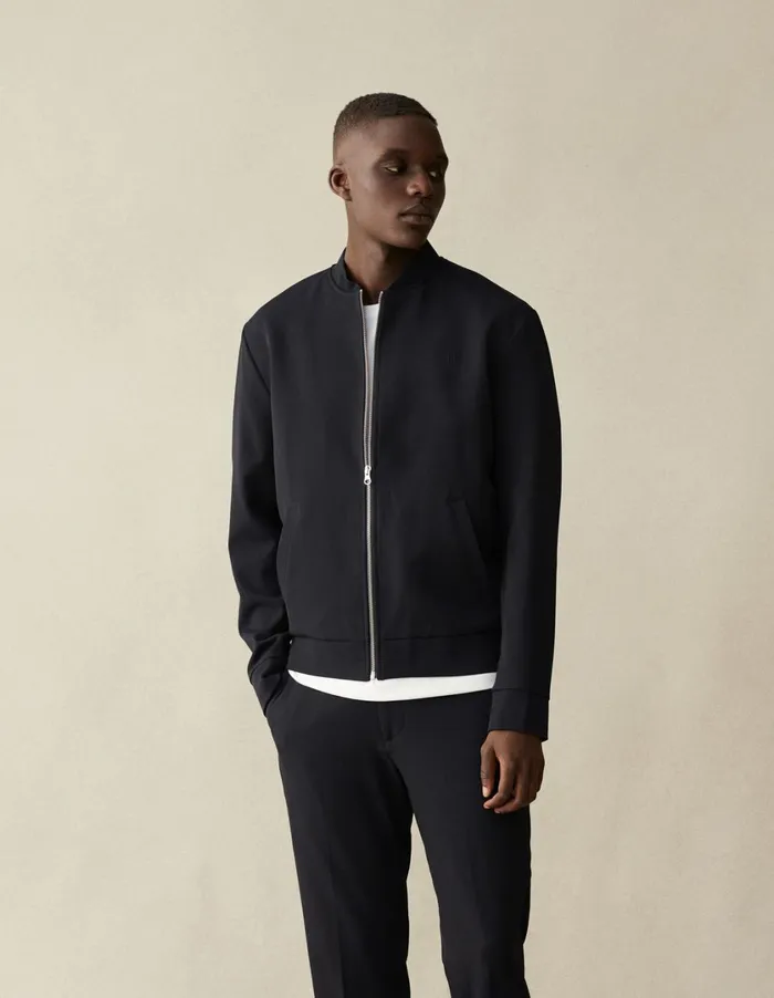 Men Como Bomber Jacket 8211 Navy Les Deux JacketsCoats