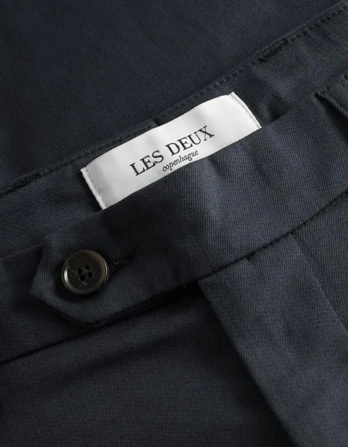 Men Como Cotton Suit Pants 8211 Dark Navy Les Deux Pants