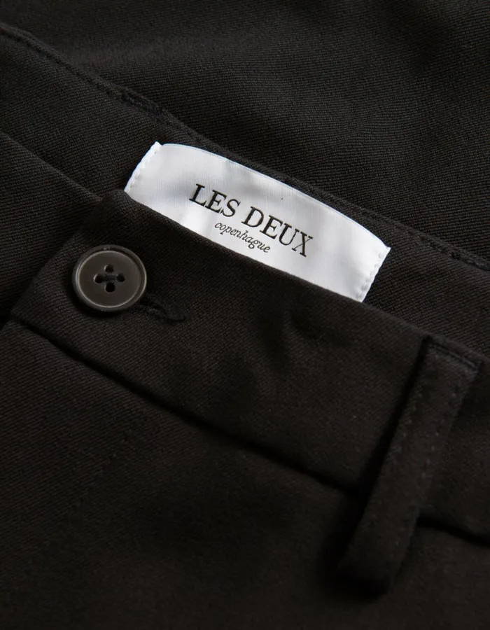 Men Como Reg Suit Pants 8211 BlackBlack Les Deux Pants