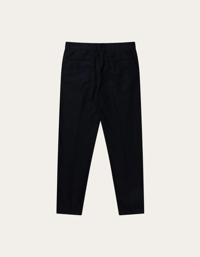 Men Como Reg Wool Suit Pants 8211 Dark Navy Melange Les Deux Pants