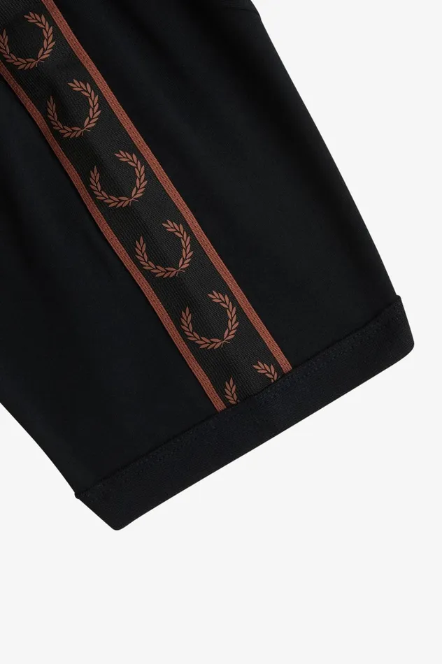 Men Contrast Tape Ringer TShirt Blackwhisky Brown Fred Perry TShirts