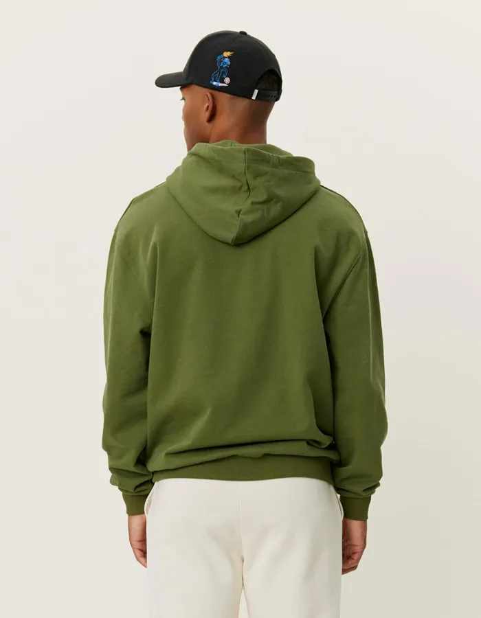 Men Crew Hoodie 8211 Chive GreenLight Ivory Les Deux HoodiesSweatshirts