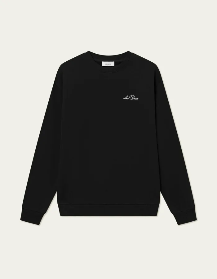 Men Crew Sweatshirt 8211 BlackLight Ivory Les Deux HoodiesSweatshirts