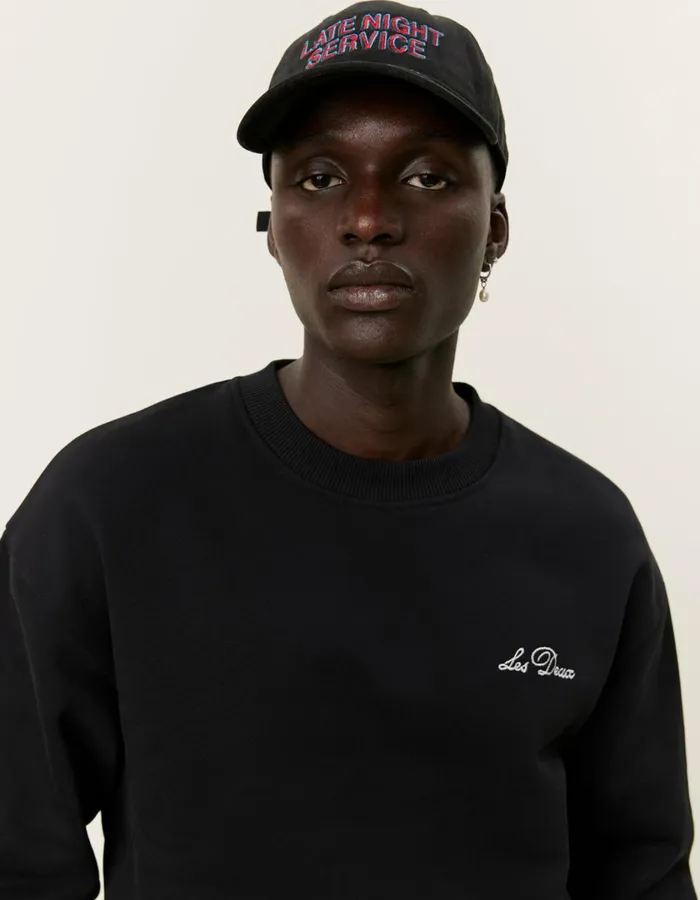 Men Crew Sweatshirt 8211 BlackLight Ivory Les Deux HoodiesSweatshirts