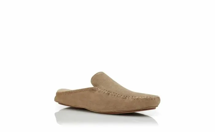 Men Dark Beige Suede Slippers Manolo Blahnik Slippers