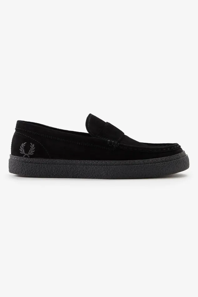 Men Dawson Loafer Black Fred Perry Shoes