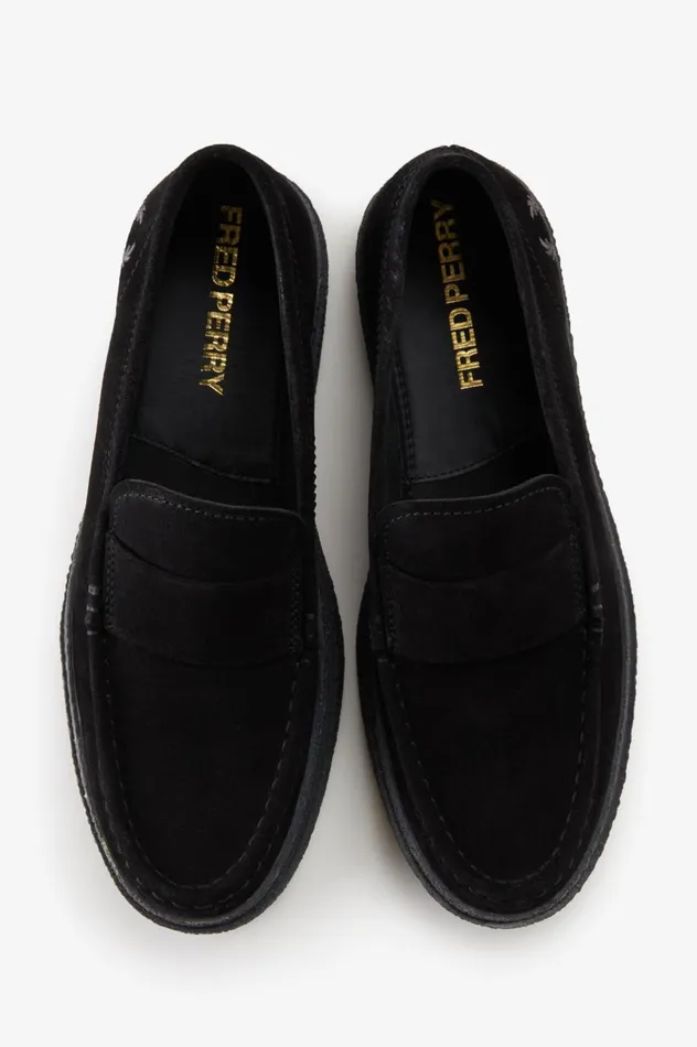 Men Dawson Loafer Black Fred Perry Shoes