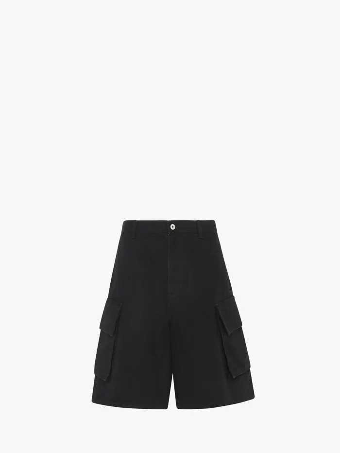 Men Denim JW Anderson CARGO DENIM SHORTS Black