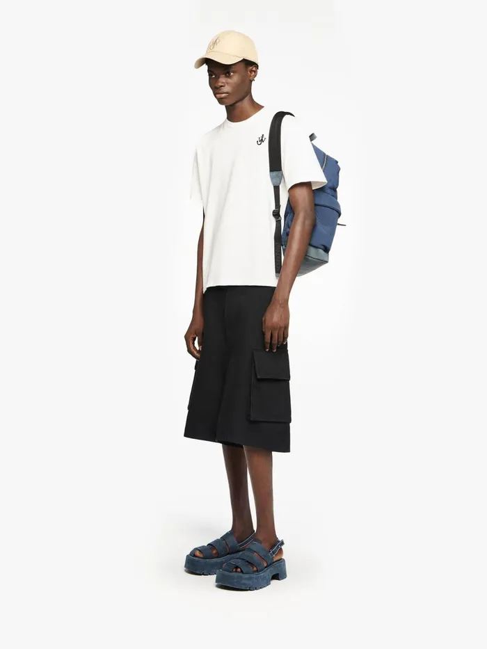 Men Denim JW Anderson CARGO DENIM SHORTS Black Men Denim JW Anderson CARGO DENIM SHORTS Black