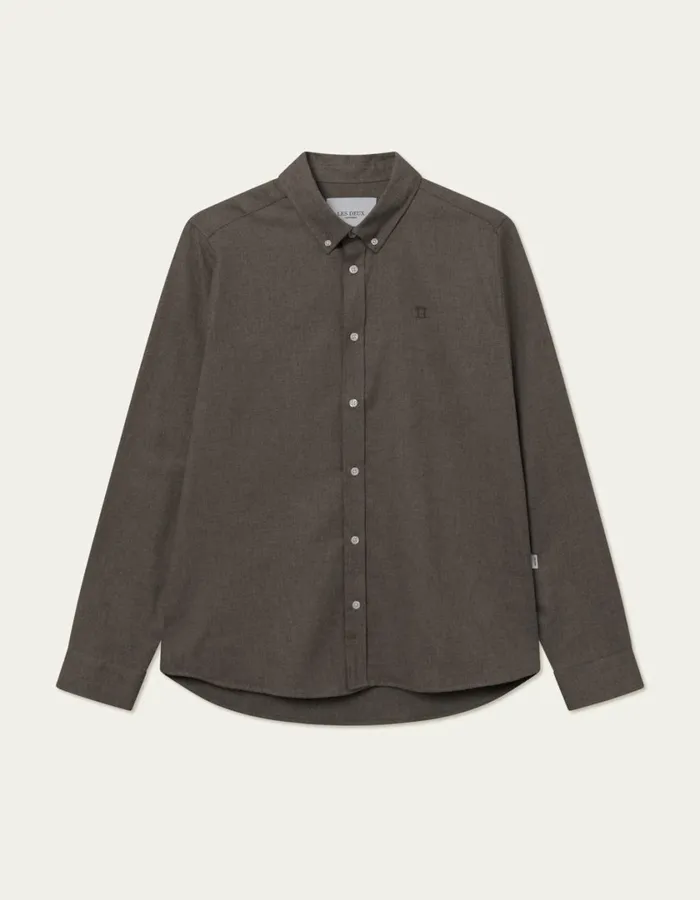 Men Desert Reg Shirt 8211 Mountain Grey Melange Les Deux ShirtsOvershirts
