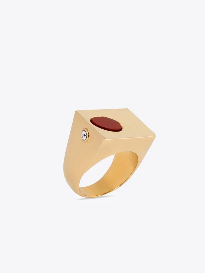 Men Dries Van Noten Jewelry Stone Signet Ring