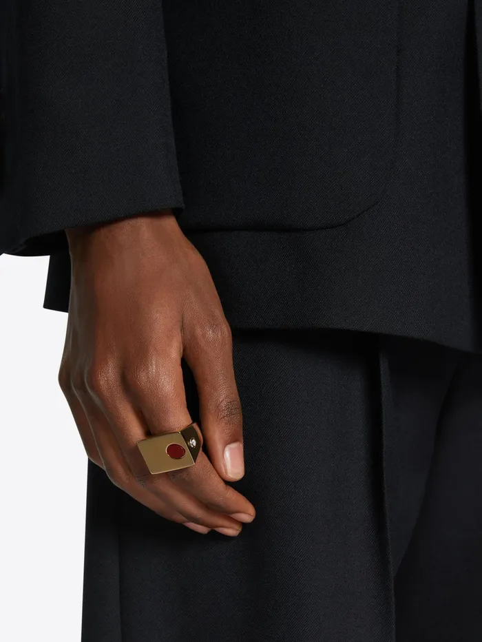 Men Dries Van Noten Jewelry Stone Signet Ring