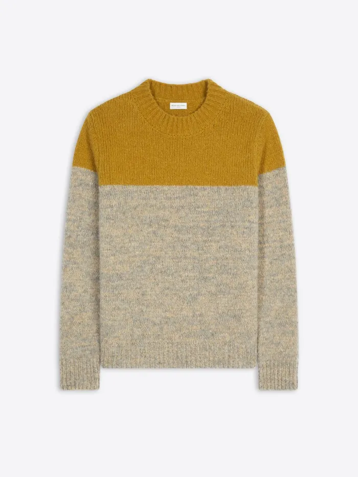 Men Dries Van Noten Knitwear Color Block Sweater