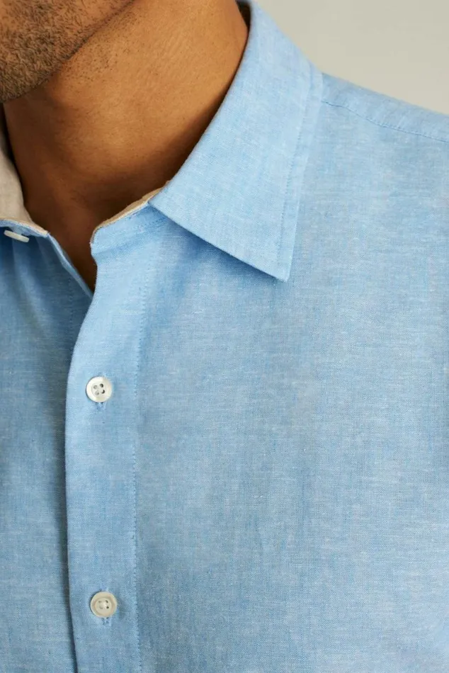 Men Easy Linen Shirt Light Blue Bonobos Business Casual Shirts