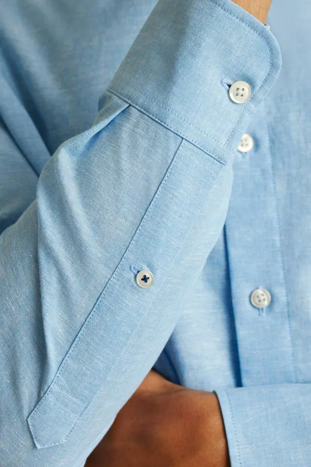 Men Easy Linen Shirt Light Blue Bonobos Business Casual Shirts