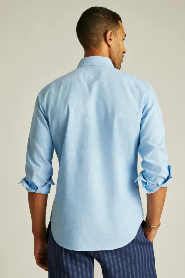 Men Easy Linen Shirt Light Blue Bonobos Business Casual Shirts