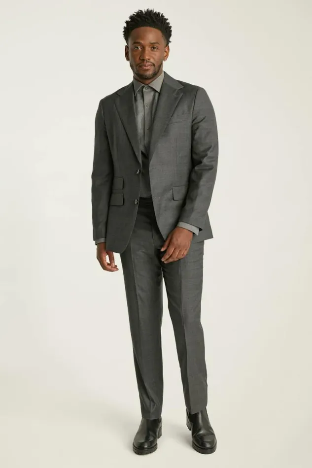 Men Empire Super 150s Dress Pant Grey Glen Plaid Bonobos Dress Pants
