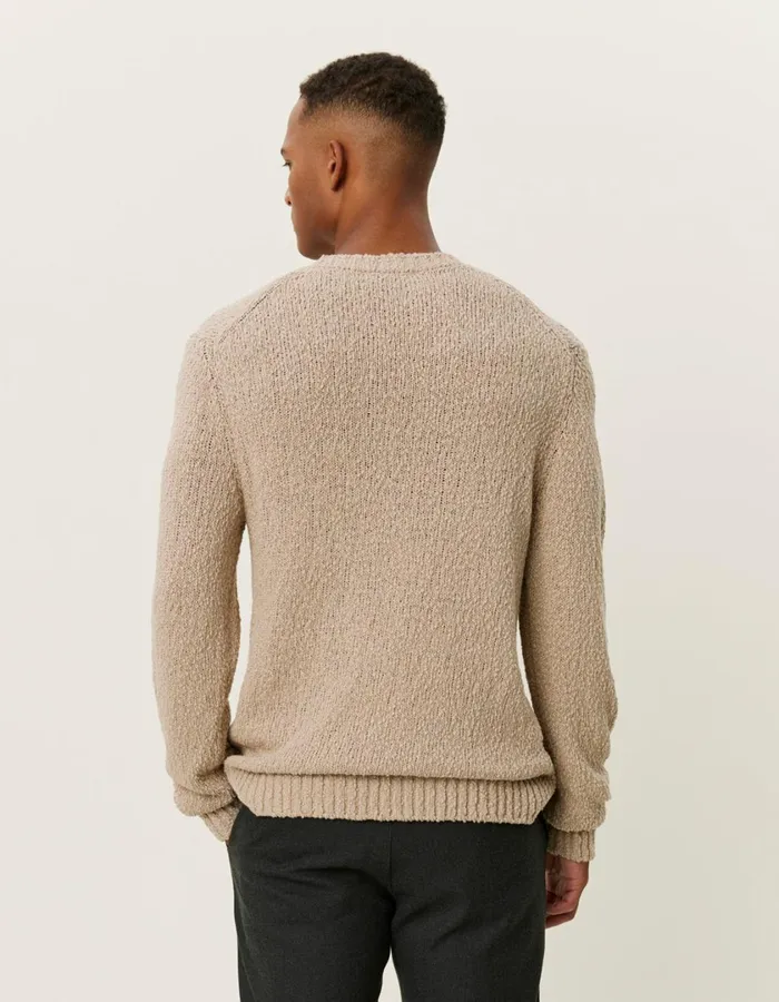 Men Errol Cotton Roundneck 8211 Light Desert Sand Les Deux Knitwear