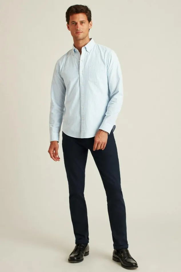 Men Everyday Oxford Shirt Blue Classic Stripe Bonobos Casual Shirts