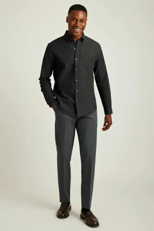 Men Everyday Oxford Shirt Darkest Charcoal Bonobos Casual Shirts