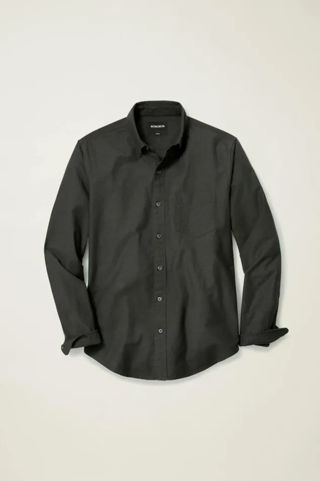 Men Everyday Oxford Shirt Darkest Charcoal Bonobos Casual Shirts
