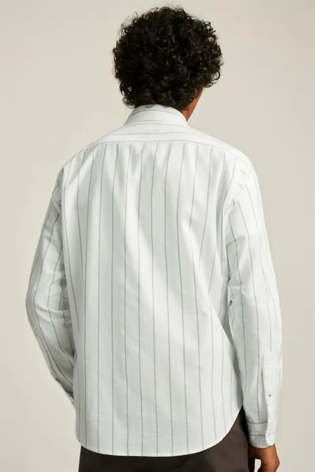 Men Everyday Oxford Shirt Green Vertical Stripe Bonobos Business Casual Shirts