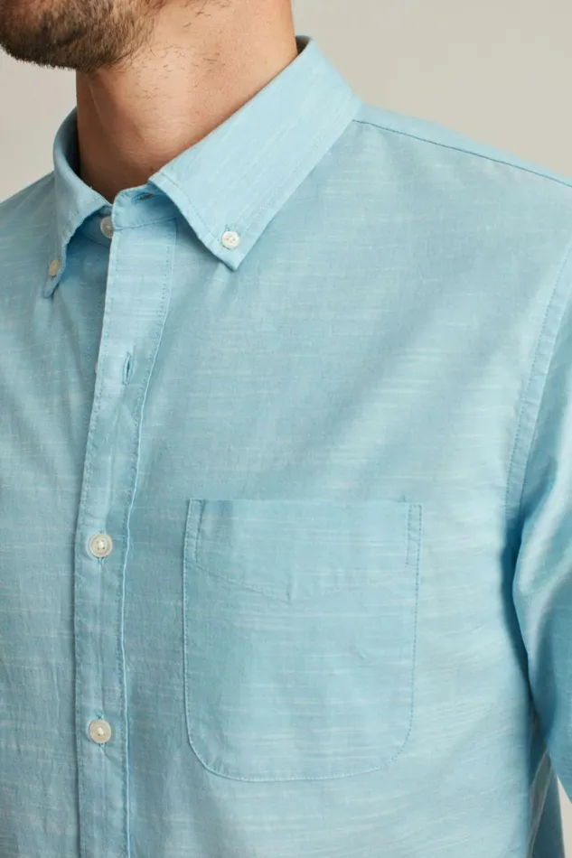 Men Everyday Shirt Aqua Texture Slub Bonobos Business Casual Shirts
