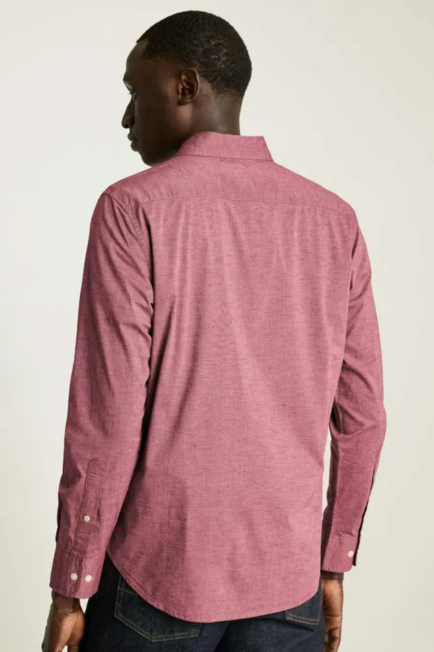 Men Everyday Shirt Cranberry Texture Bonobos Casual Shirts