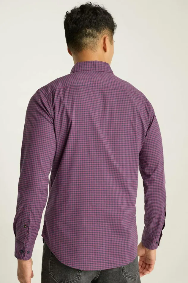 Men Everyday Shirt Navy Plum Check Bonobos Business Casual Shirts